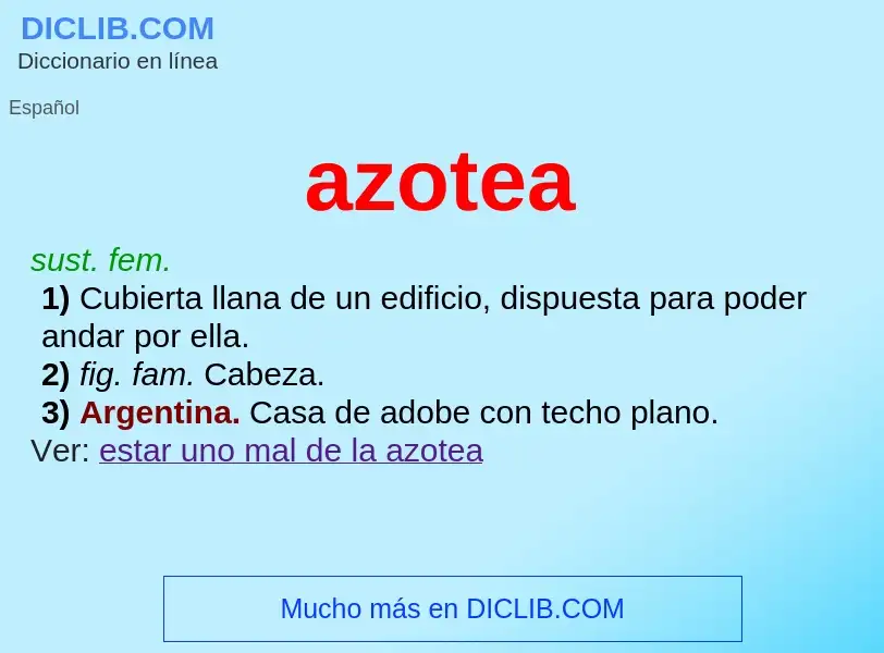 O que é azotea - definição, significado, conceito