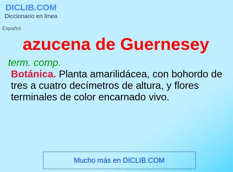 Что такое azucena de Guernesey - определение