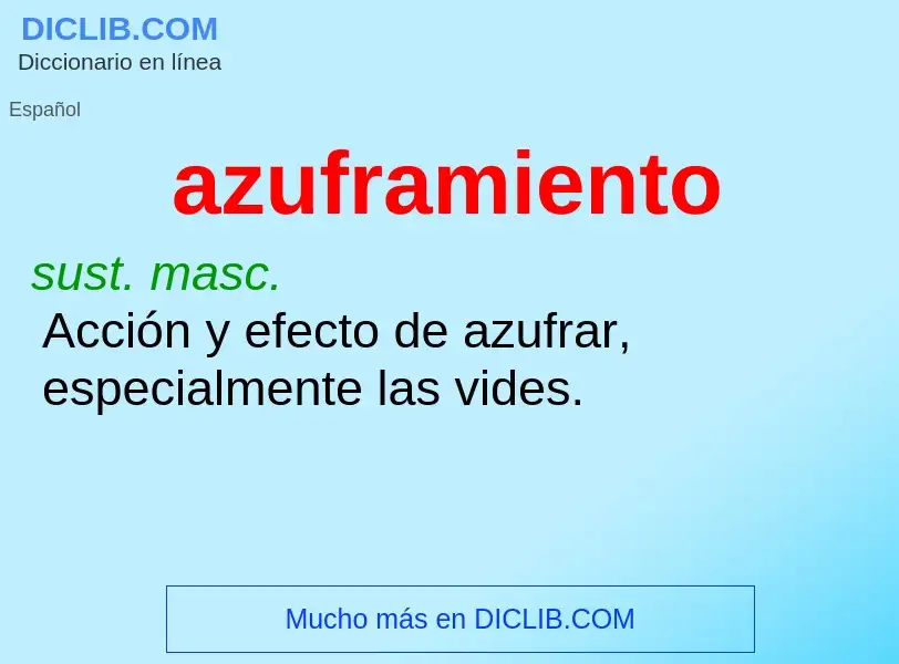 Wat is azuframiento - definition