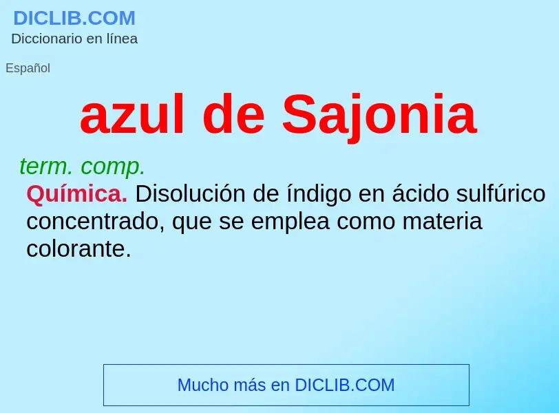 ¿Qué es azul de Sajonia? - significado y definición