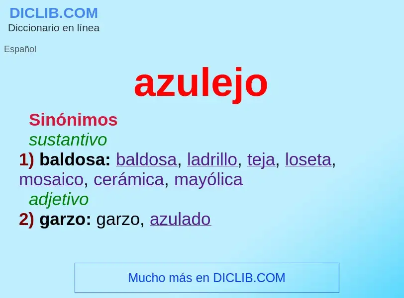 What is azulejo - definition