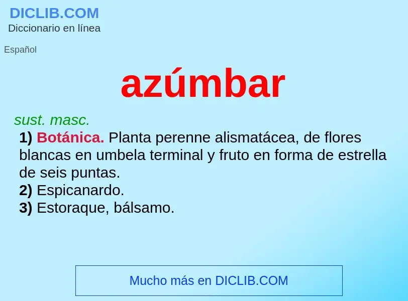 O que é azúmbar - definição, significado, conceito