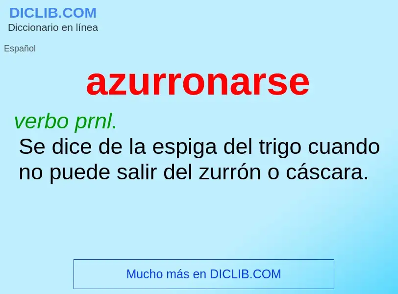 O que é azurronarse - definição, significado, conceito