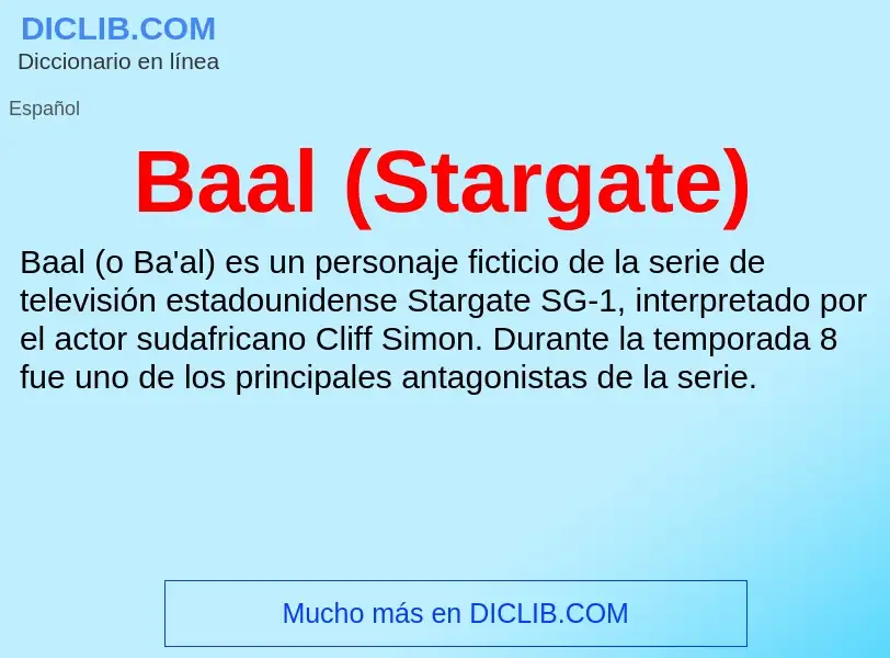 What is Baal (Stargate) - definition