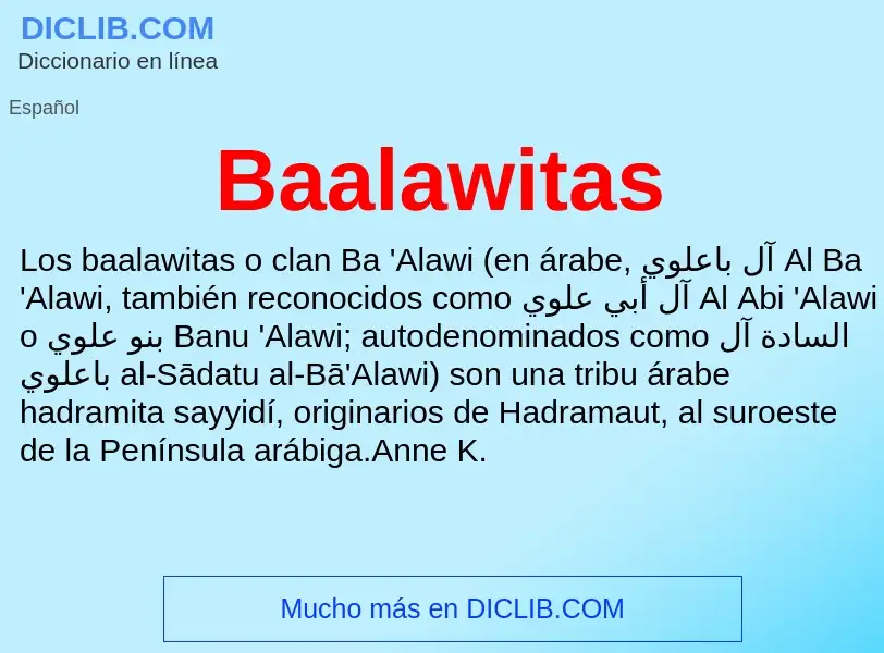 What is Baalawitas - definition