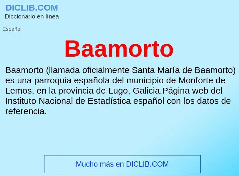 What is Baamorto - definition