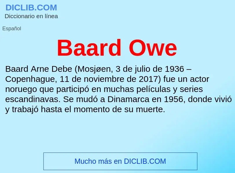 What is Baard Owe - definition