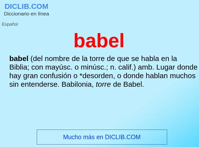 Wat is babel - definition