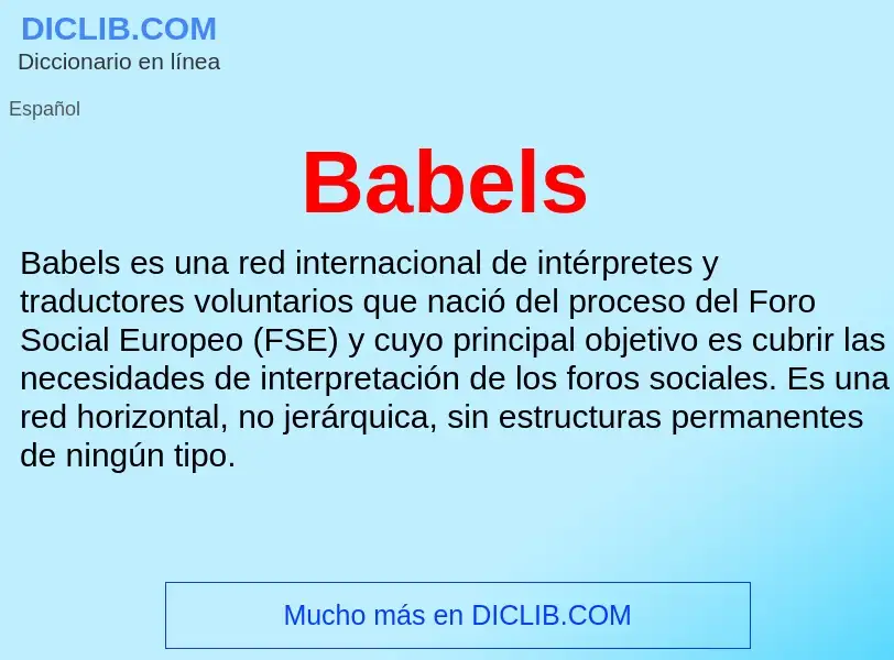 What is Babels - definition