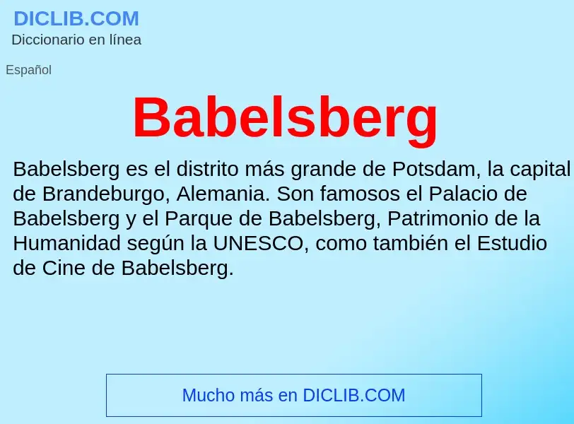 Τι είναι Babelsberg - ορισμός