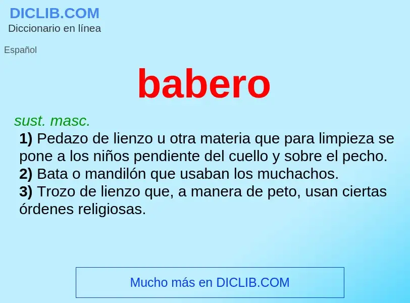 What is babero - meaning and definition