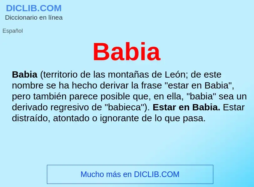 Wat is Babia - definition