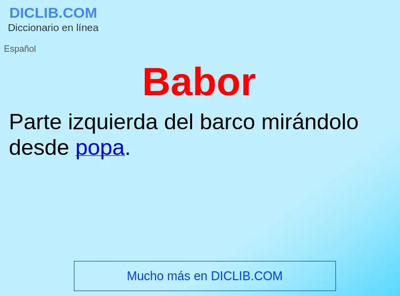 What is Babor - definition