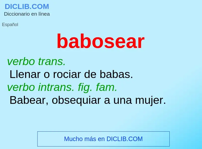 What is babosear - definition