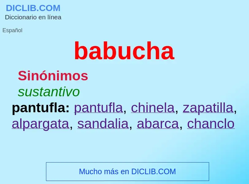 Wat is babucha - definition