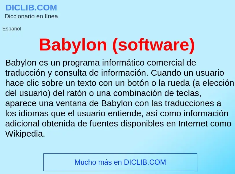 Wat is Babylon (software) - definition