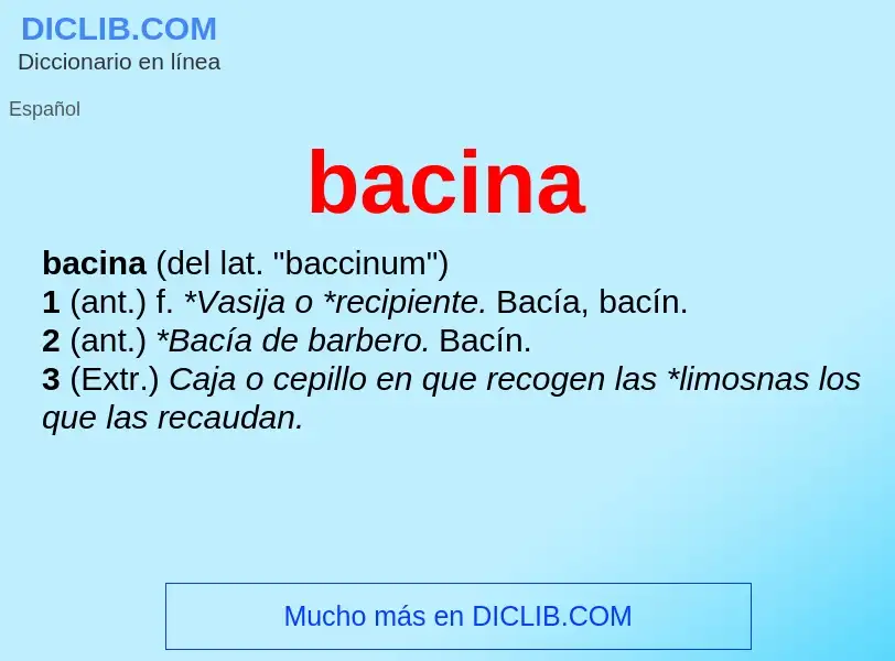 Was ist bacina - Definition