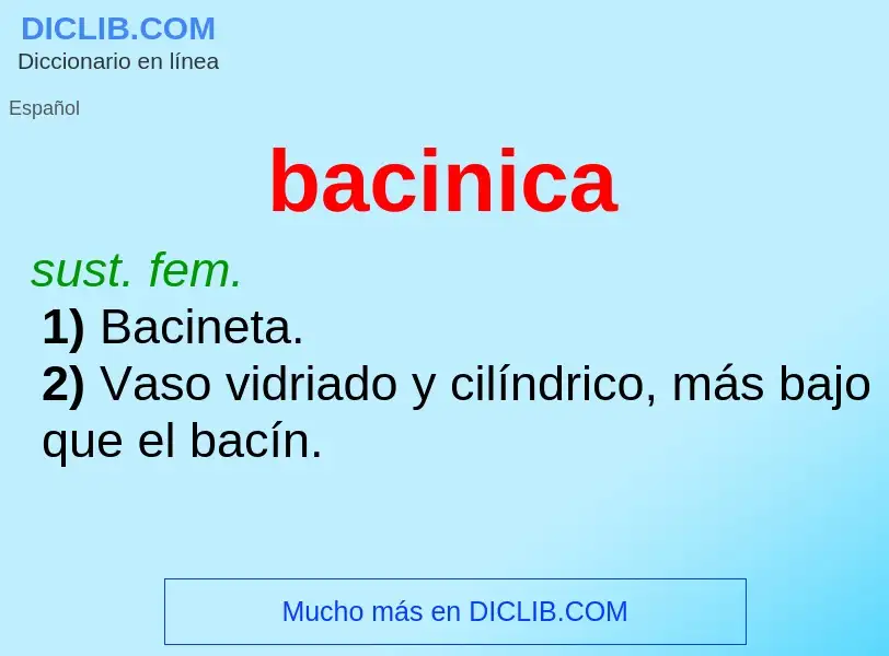 What is bacinica - definition