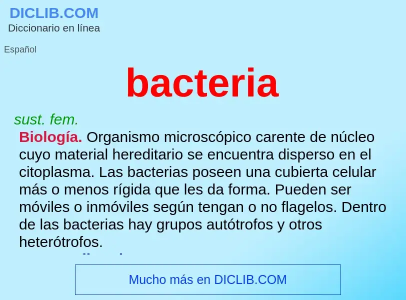 Che cos'è bacteria - definizione