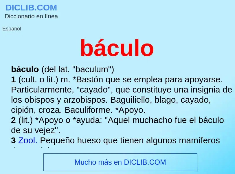 Was ist báculo - Definition