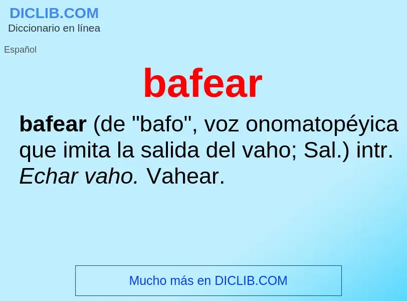 Wat is bafear - definition