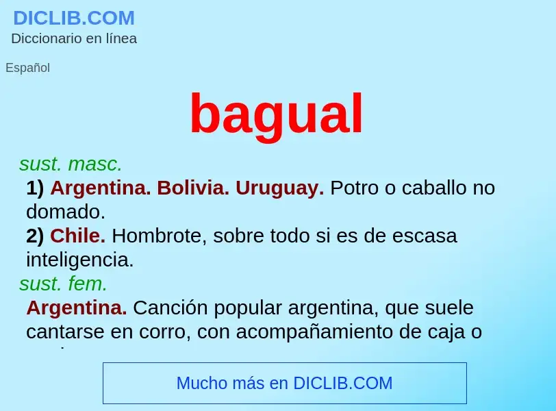 What is bagual - definition