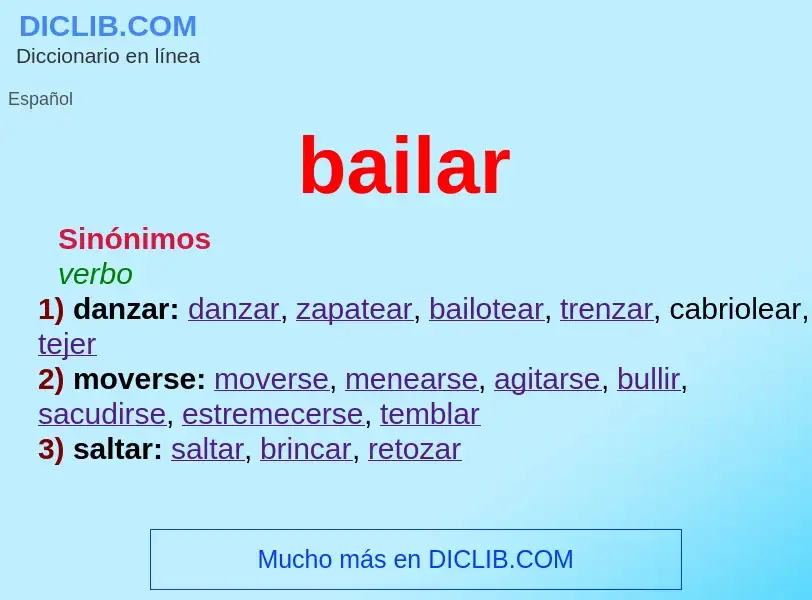 What is bailar - definition