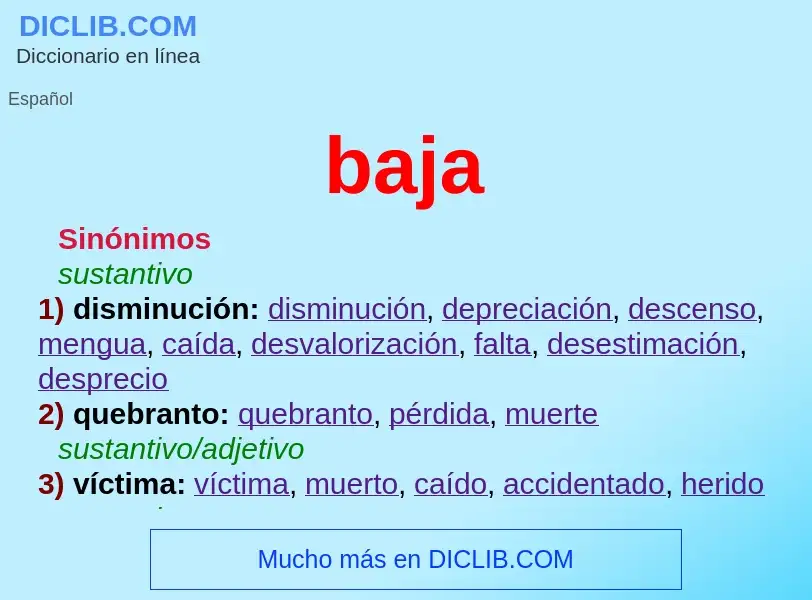 Was ist baja - Definition