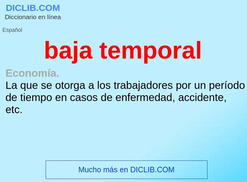 Was ist baja temporal - Definition