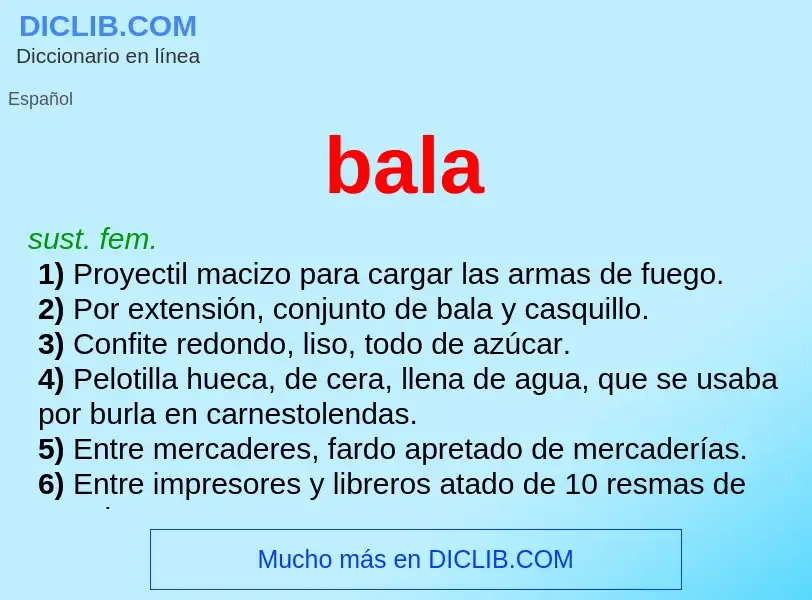 O que é bala - definição, significado, conceito