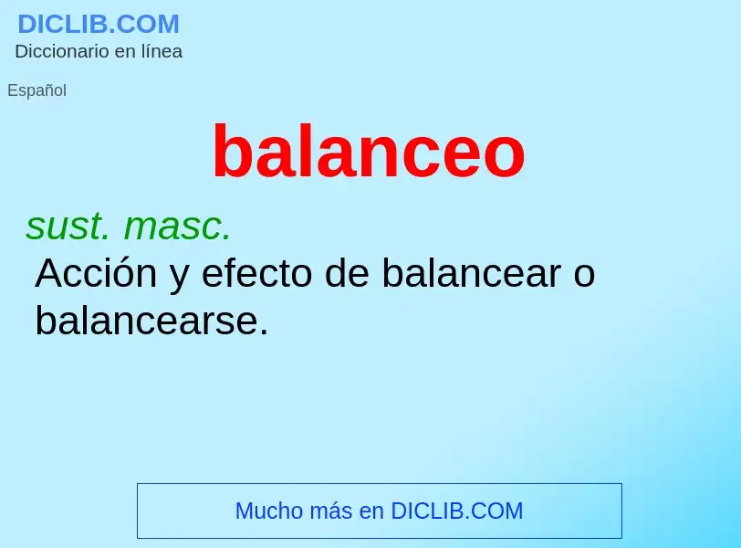 Wat is balanceo - definition