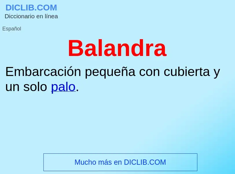 ¿Qué es Balandra? - significado y definición