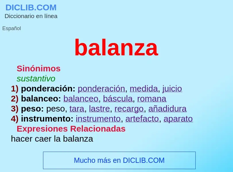 Was ist balanza - Definition