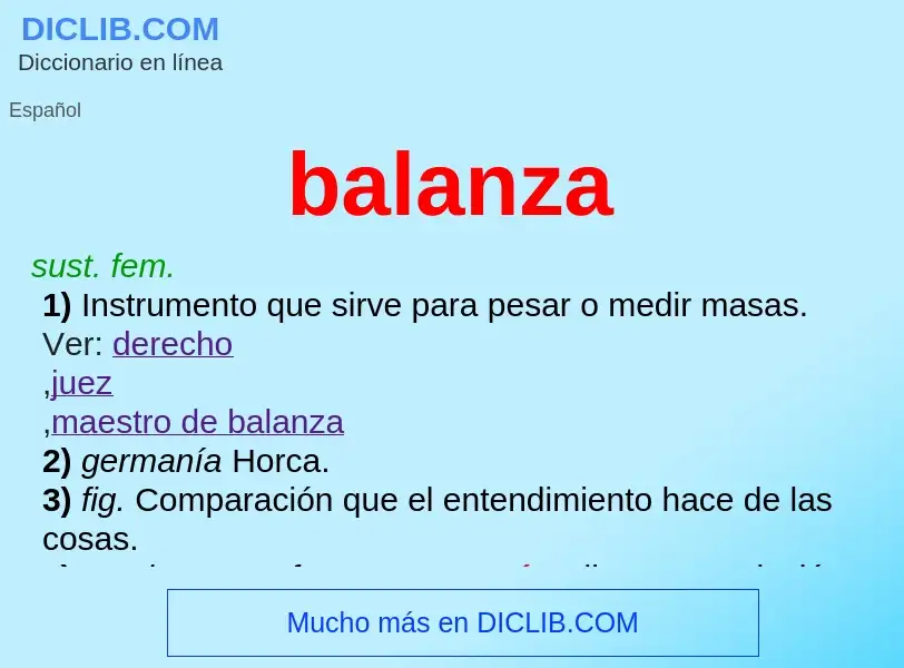 O que é balanza - definição, significado, conceito