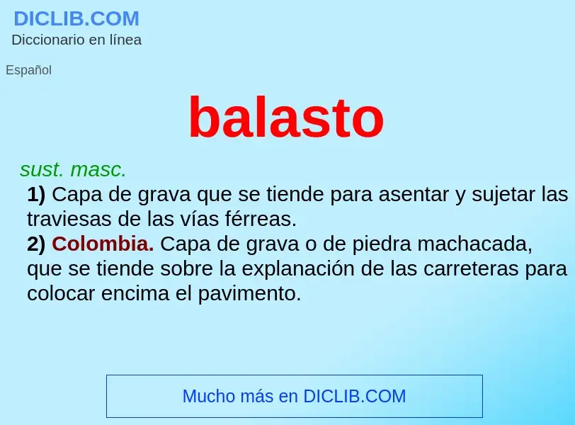 Wat is balasto - definition