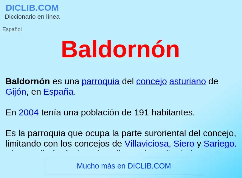 ¿Qué es Baldornón ? - significado y definición