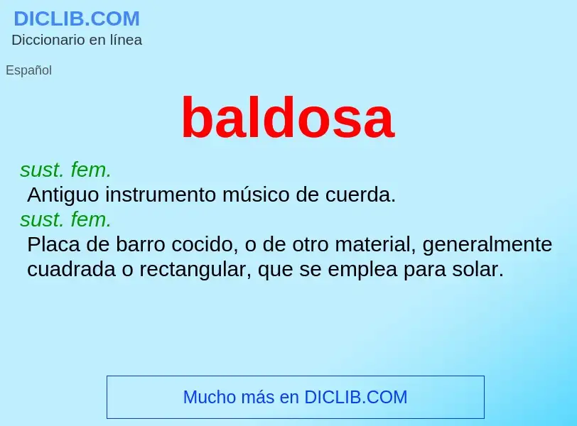 O que é baldosa - definição, significado, conceito