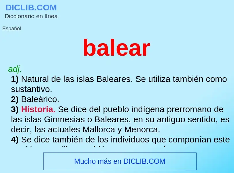 Wat is balear - definition