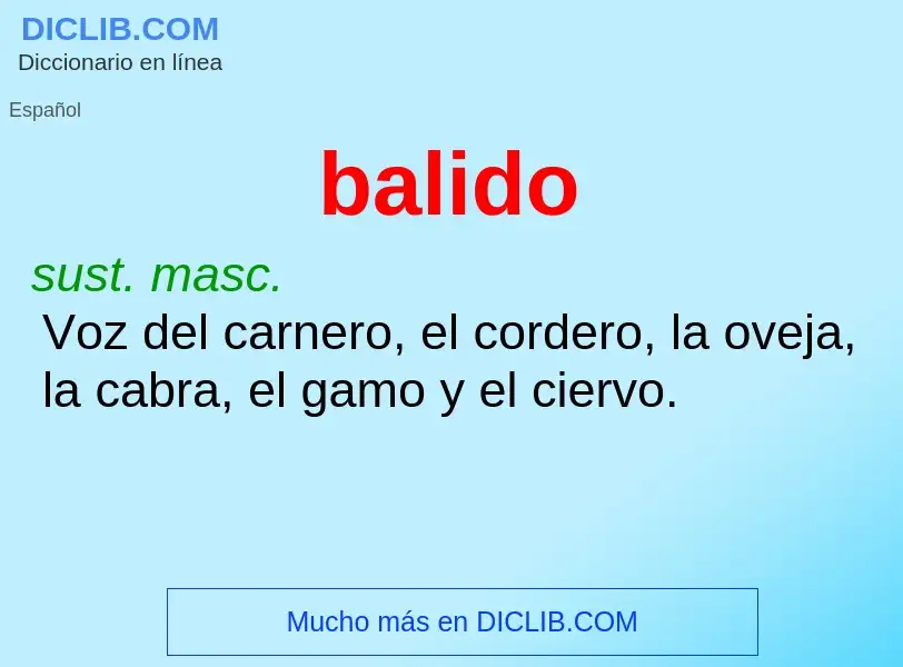 What is balido - meaning and definition