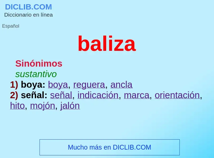 ¿Qué es baliza? - significado y definición