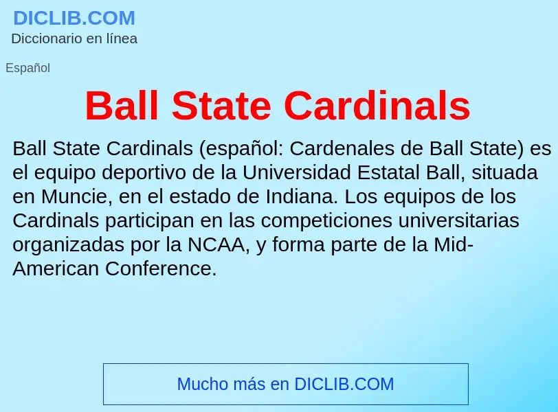 Что такое Ball State Cardinals - определение