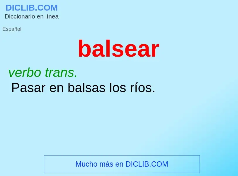 What is balsear - definition