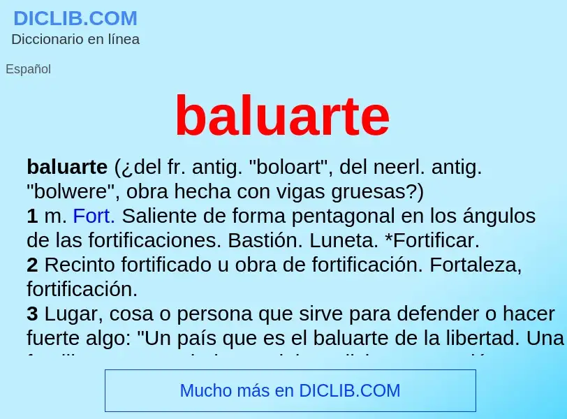 Was ist baluarte - Definition