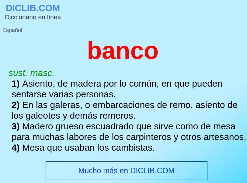 Wat is banco - definition