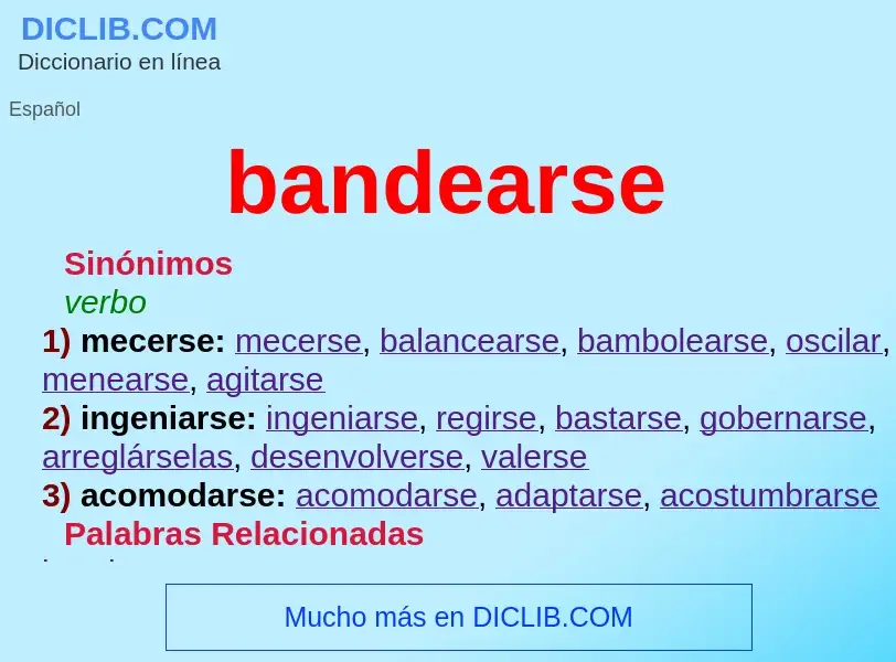 Что такое bandearse - определение