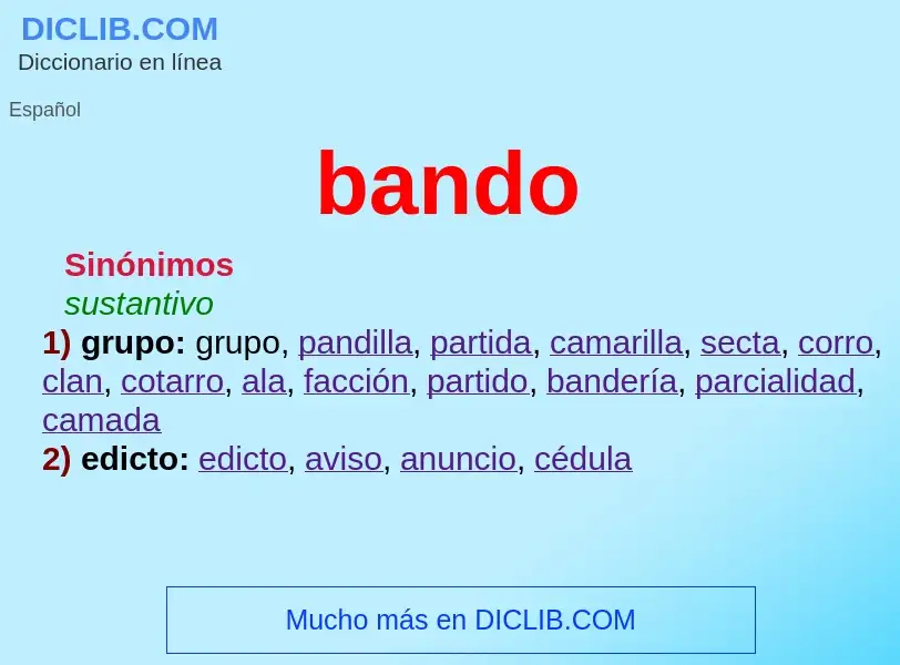 O que é bando - definição, significado, conceito