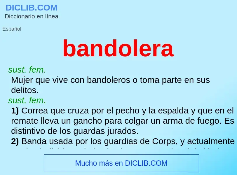 What is bandolera - definition