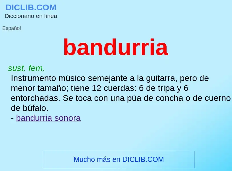 ¿Qué es bandurria? - significado y definición