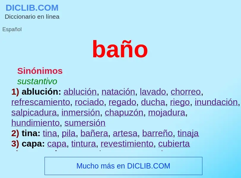 What is baño - meaning and definition