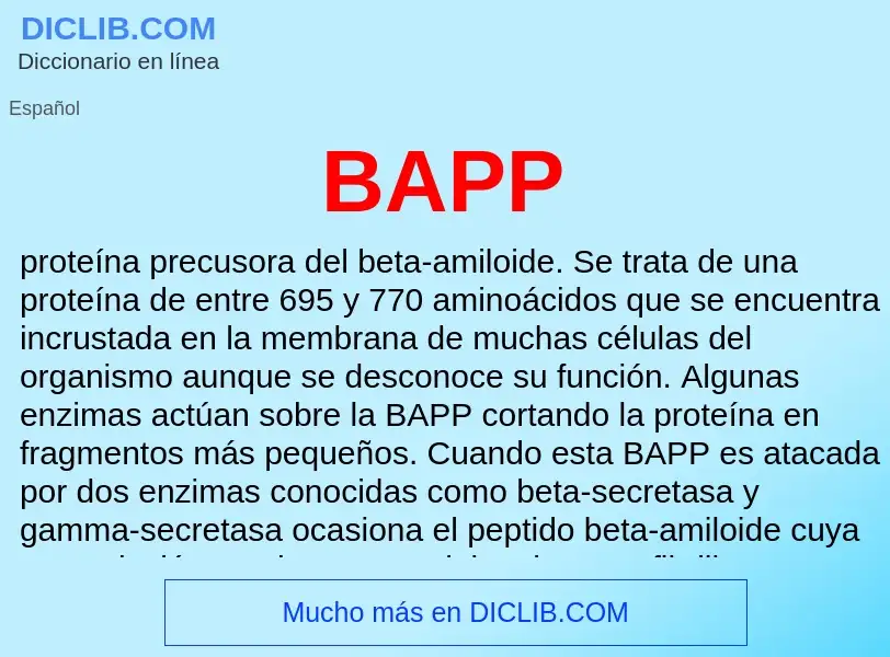 What is BAPP - definition